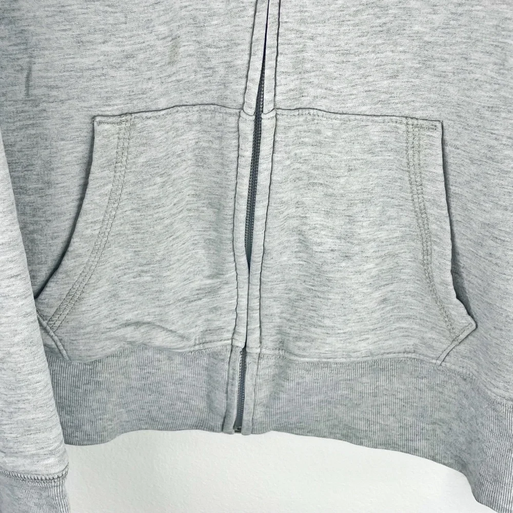 GAP Boys Kids Light Grey Hoodie with GAP Logo w Red Plaid Pattern within Size S